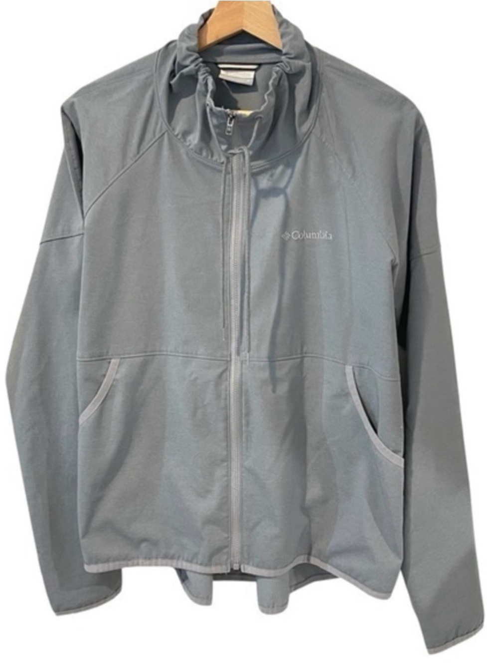 Columbia Full Zip Softshell Jacket Blue/Grey M